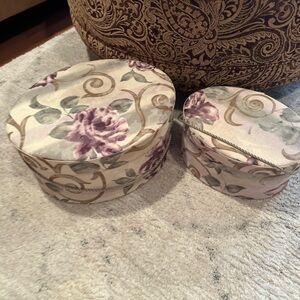 Floral Round Storage Boxes